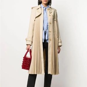 Sandro Vino Pleated Trench Coat, Size FR40